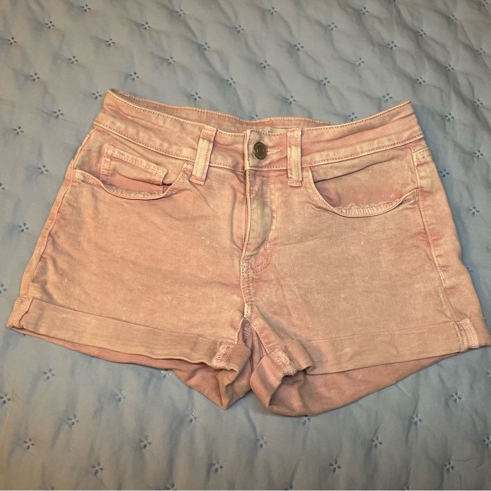 Pink Jean shorts denim shorts